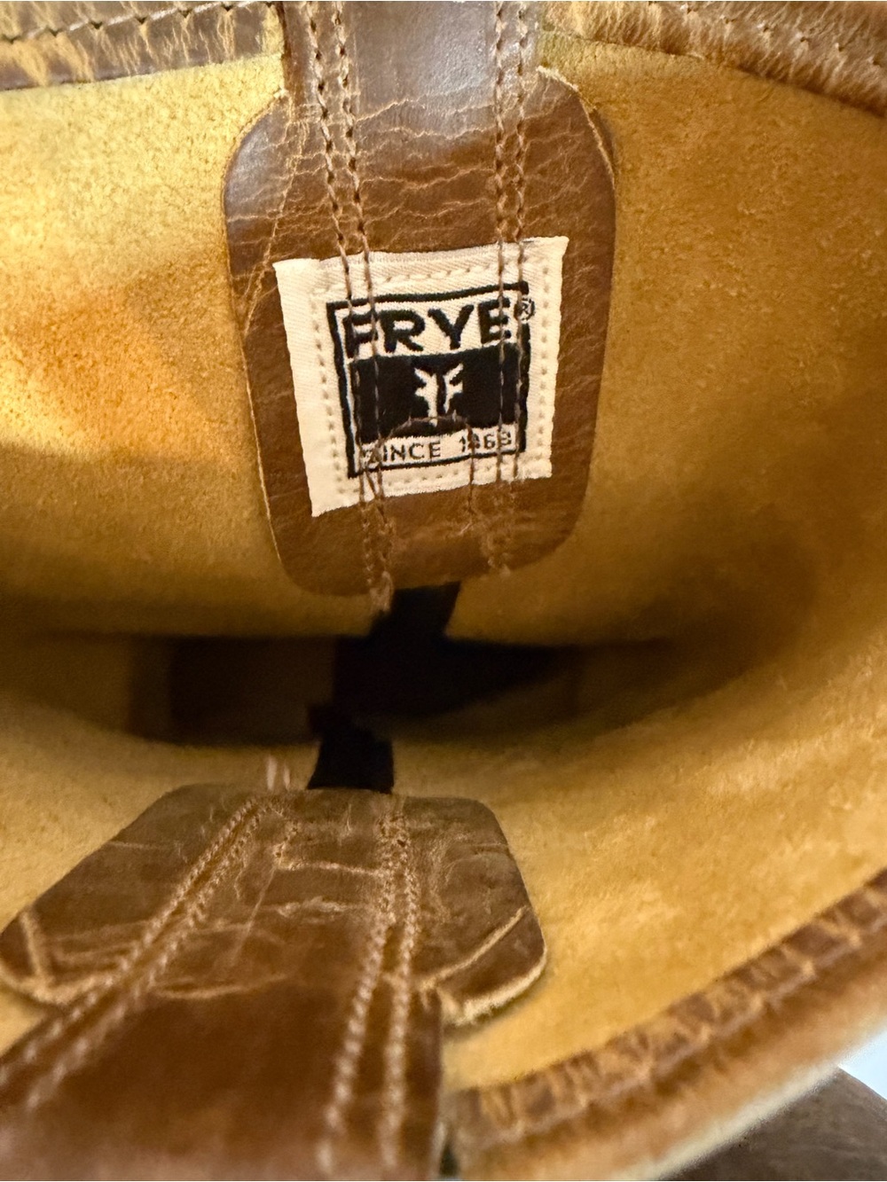 Frye Women's Leather Harness Western Boots US Size 9.5 brown distressed leather - Picture 8 of 13